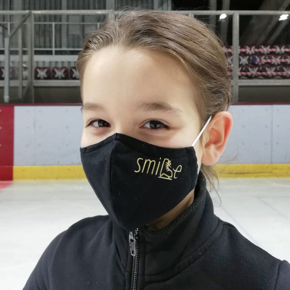 Mund-Nasen-Schutz mit Eiskunstlauf-Design